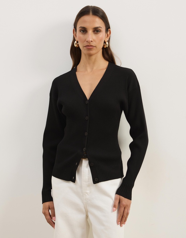 Atmos&Here - Nyla Button Front Knit Cardigan