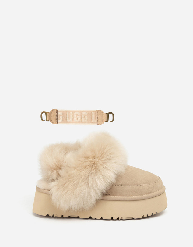 Ozwear Connection Uggs - UGG Daniela Premium Platform Slipper (Elastic Logo & Wool Strap – Detachable)
