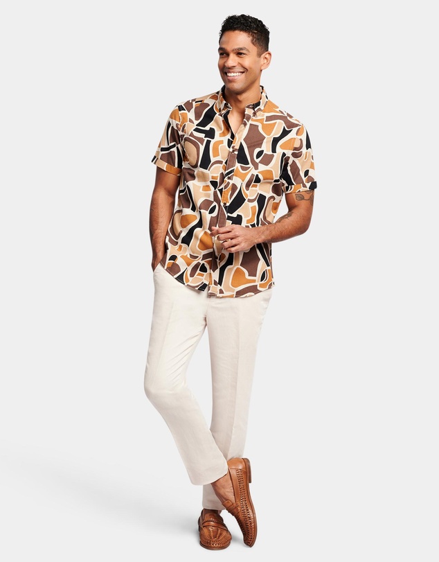 Brooksfield - Abstract Print Casual Shirt