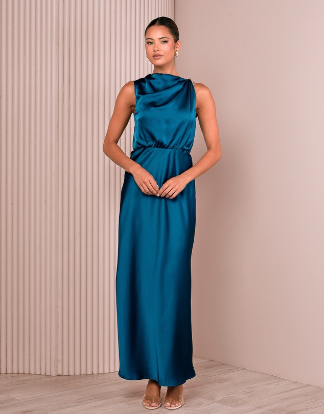 Azzurielle - Darsha Blouson Maxi Dress