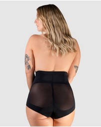 B Free Intimate Apparel - High Waist Power Mesh Tummy Control Brief