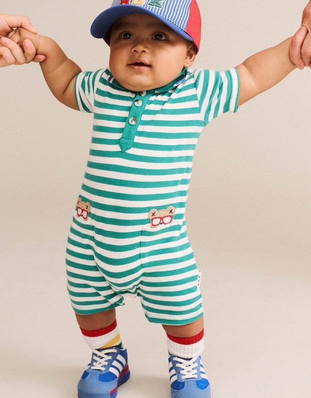 Huxbaby - Stripe Vacay Hux Romper - Babies