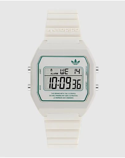 adidas Originals - Digital Two White Resin Watch