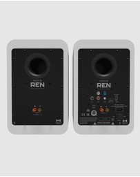 iWorld - Kanto REN 200W Powered Bookshelf Speakers with HDMI ARC, USB-C, and Bluetooth 5.3 - Matte White, Pair