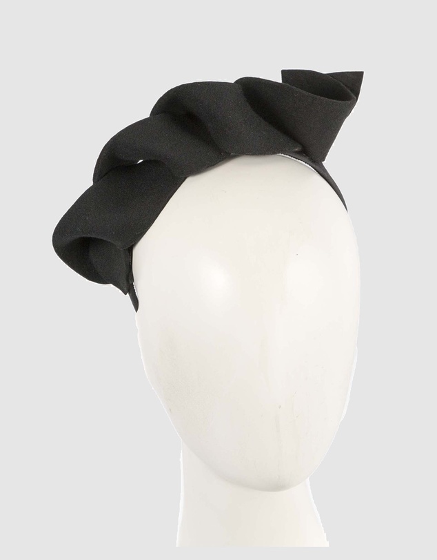 Max Alexander - Felt Black Spiral Fascinator