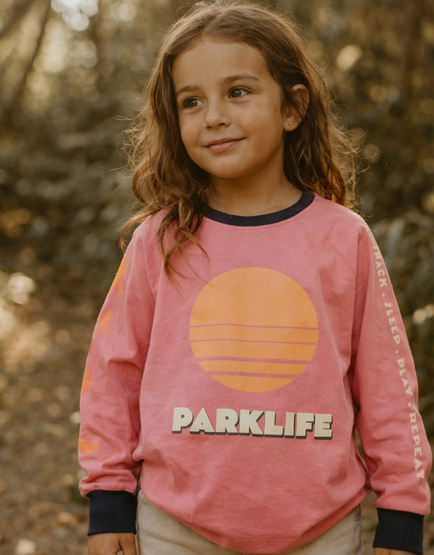 Banabae - Parklife Kids Long Sleeve Tee - Peony