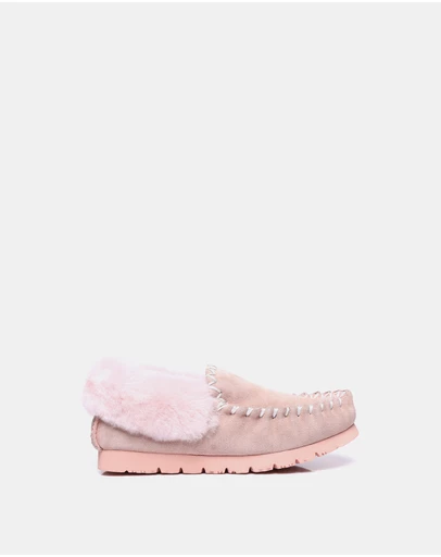 EVERAU - Australian Shepherd Ugg Popo Moccasins Cow Suede Upper Moccasins