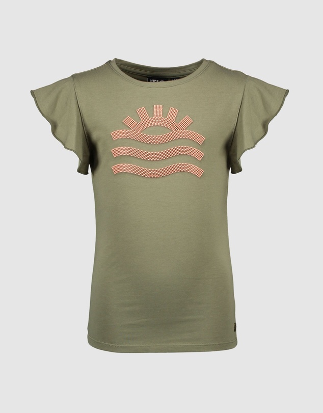 Like FLO - Ruffle Sleeve Jersey Tee - Kids-Teens