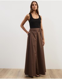 Atmos&Here - Tova Belt Detail Maxi Skirt