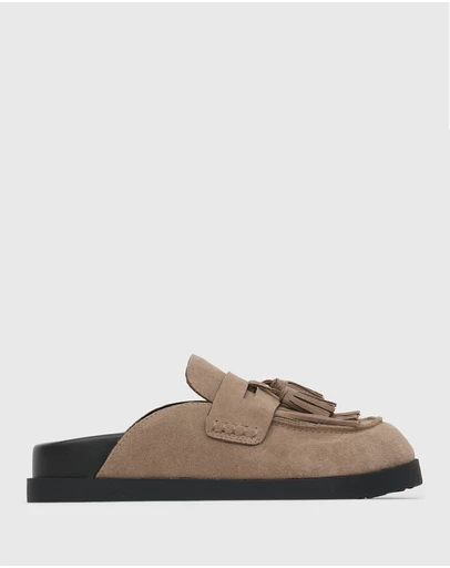 Betts - Leon Suede Leather Flat Mules