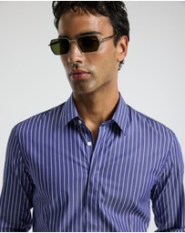 Calibre - Stripe Stretch Shirt Navy