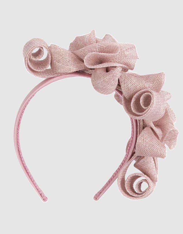 Max Alexander - Sinamay Curls Pink Fascinator
