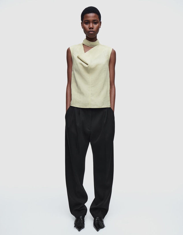 COS - Sleeveless Cut-Out Cowl-Neck Blouse