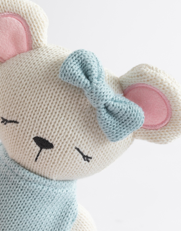 Living Textiles - Knitted Animal Toy- Molly the Mouse