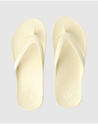 Tolu Australia - Ivory Thongs With Arch Support