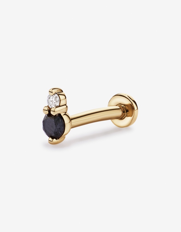 Michael Hill - 0.06 Carat TW Laboratory-Grown Diamond Black Diamond Stud in 10kt Yellow Gold