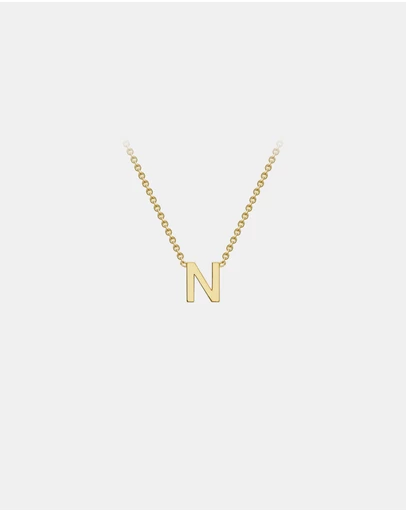 Zoe Olivia - 9K Gold Initial N Necklace