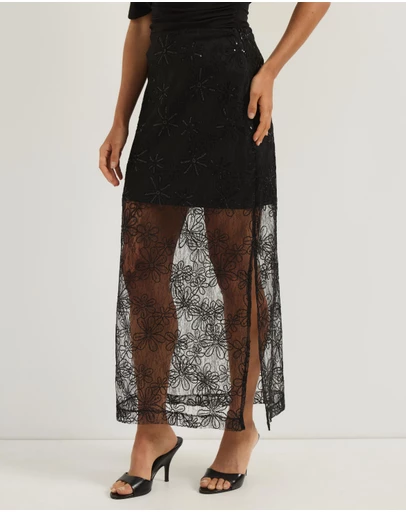 Atmos&Here - Quinn Sequin Midi Skirt