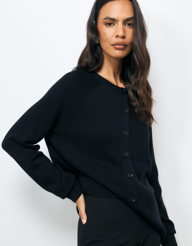 AERE - Nia Cotton Cashmere Blend Cardigan
