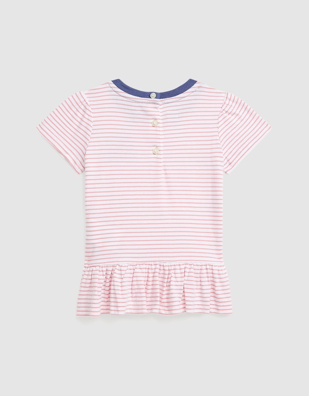 Polo Ralph Lauren - Logo Cotton Jersey Peplum Tee - ICONIC EXCLUSIVE - Babies