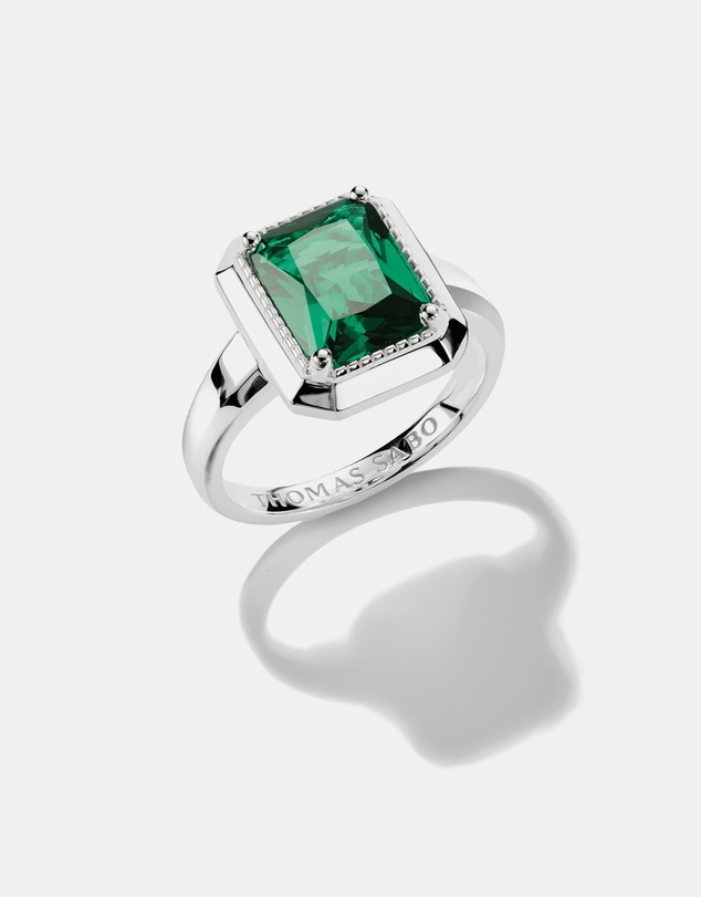 THOMAS SABO - THOMAS SABO Ring with Green Zirconia Stone