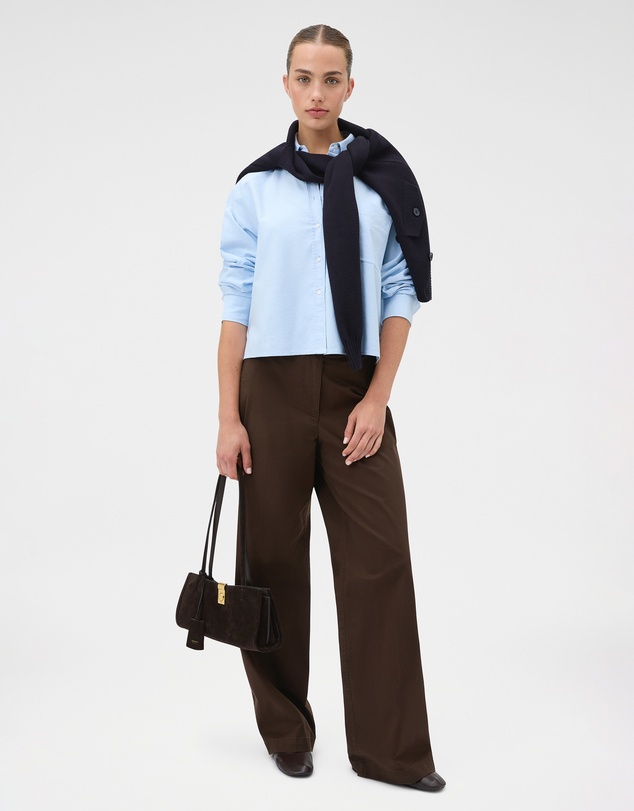 Oroton - Oxford Cropped Shirt