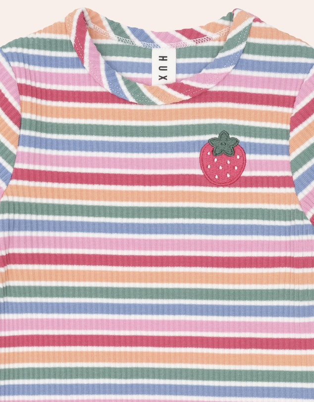 Huxbaby - Tutti Frutti Stripe Rib Tee - Babies-Kids