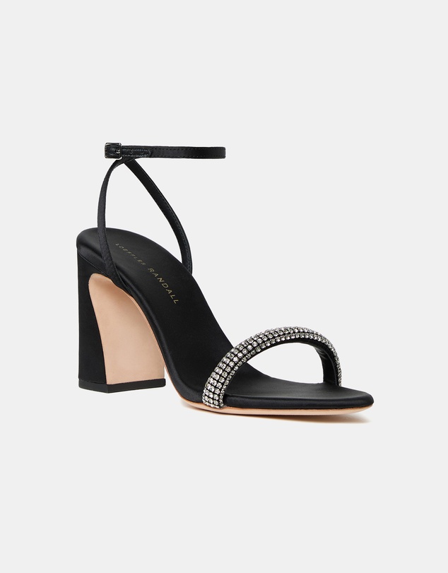 Loeffler Randall - Malia Curved Heel Simple Sandals With Ankle Wrap