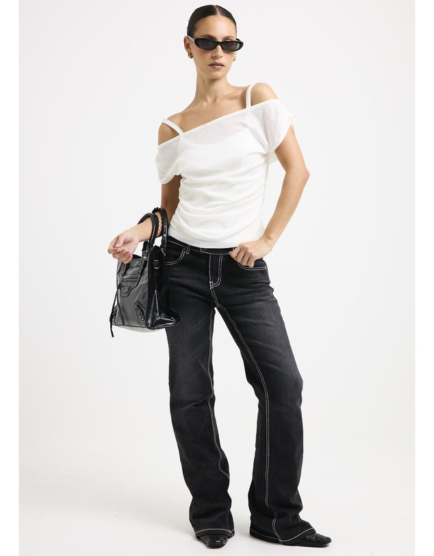 Neon Hart - Melrose Y2K Low Flare Denim Jeans