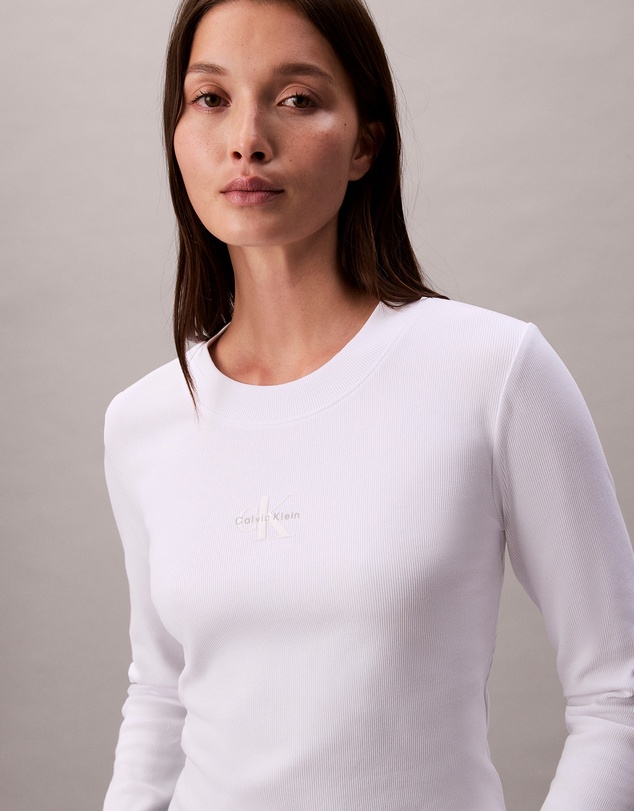 Calvin Klein Jeans - Monogram Logo Long Sleeve Baby Tee