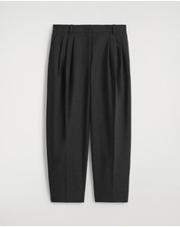 COS - Pleated Barrel-Leg Wool Trousers