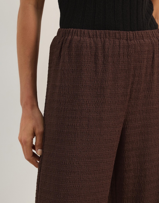 Atmos&Here - Alba Textured Wide Leg Pants