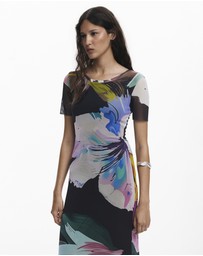 Desigual - Watercolor floral fitted dress