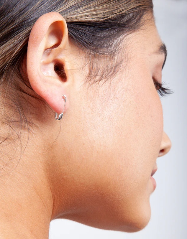 Lovisa - Sterling Silver Safety Pin Earrings