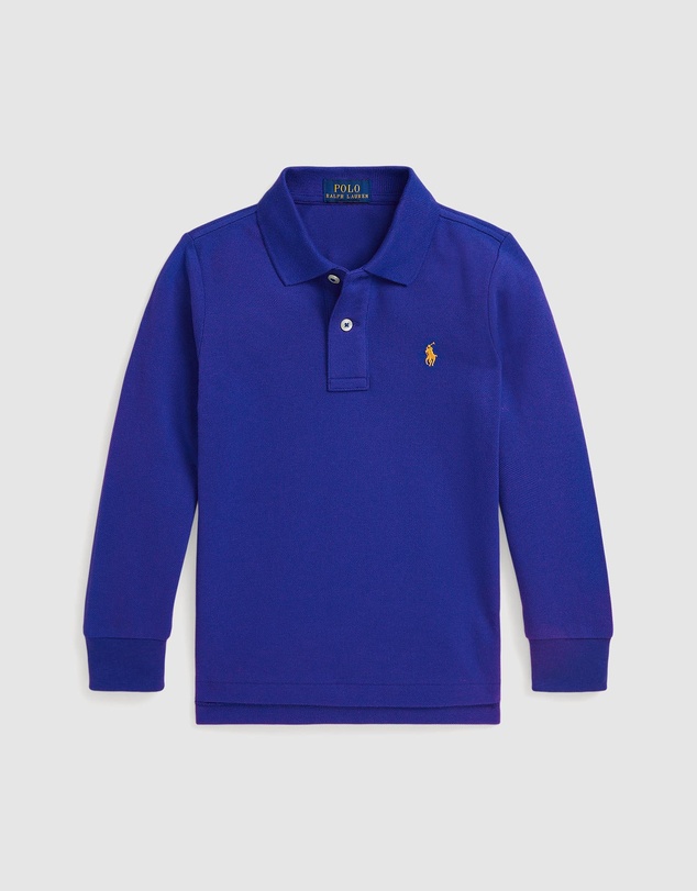 Polo Ralph Lauren - Cotton Mesh Long-Sleeve Polo Shirt - ICONIC EXCLUSIVE - Babies-Kids