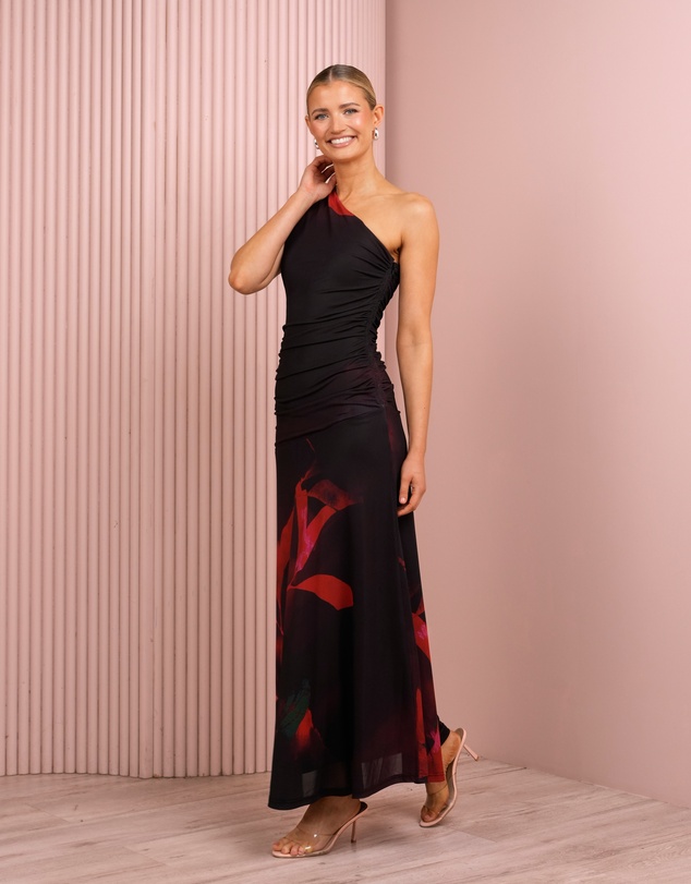 Azzurielle - Grady One Shoulder Maxi Dress