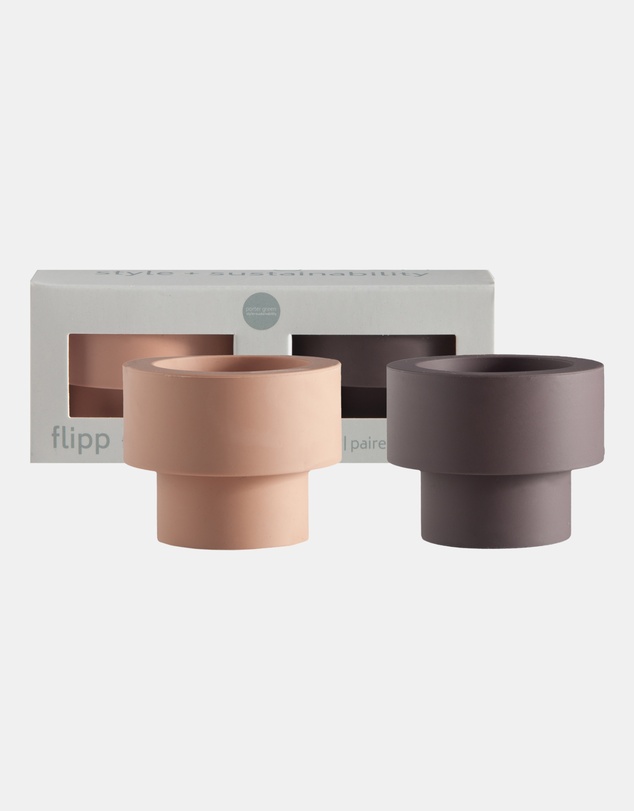 porter green - flipp sml silicone unbreakable candle holder set
