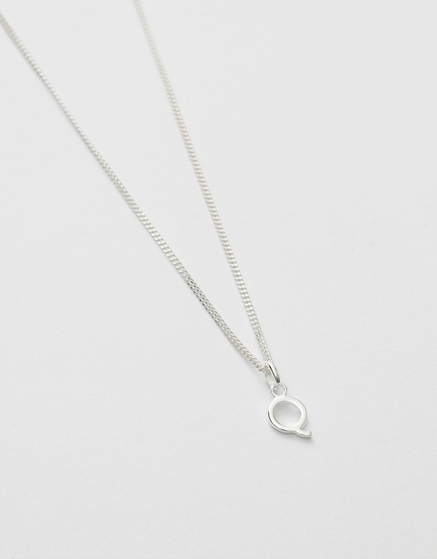 Kirstin Ash - Q Outline Initial Necklace