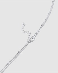 Elli Jewelry - Necklace Choker Basic Layer with Moonstone in 925 Sterling Silver