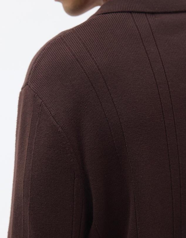 AERE - Organic Cotton Long Sleeve Polo