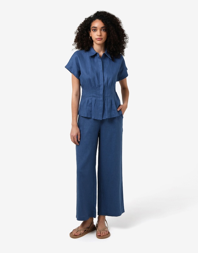 Forcast - Ami Linen Elastic Back Pants