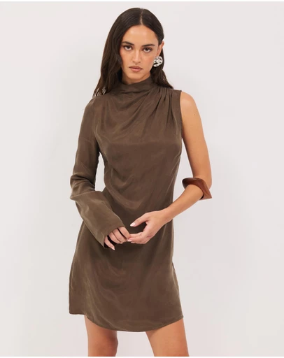 Calli - Sadie Cupro Draped Mini Dress