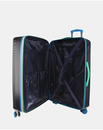 GAP - GAP Stripe Large Hard Shell with Mini Beauty Case Set+ Leather Tag