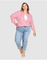 Love Your Wardrobe - Ella Stripe Button-Up Shirt