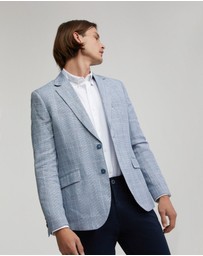 Oxford - Blake Linen Blend Check Blazer