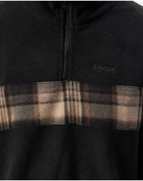 Rhythm - Checkered Fleece Quarter Zip Sweat