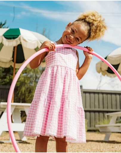 Minihaha - Pink Gingham Sundress - Kids
