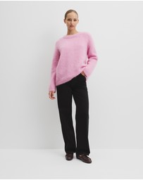 Country Road - Long Sleeve Fluffy Crew Knit