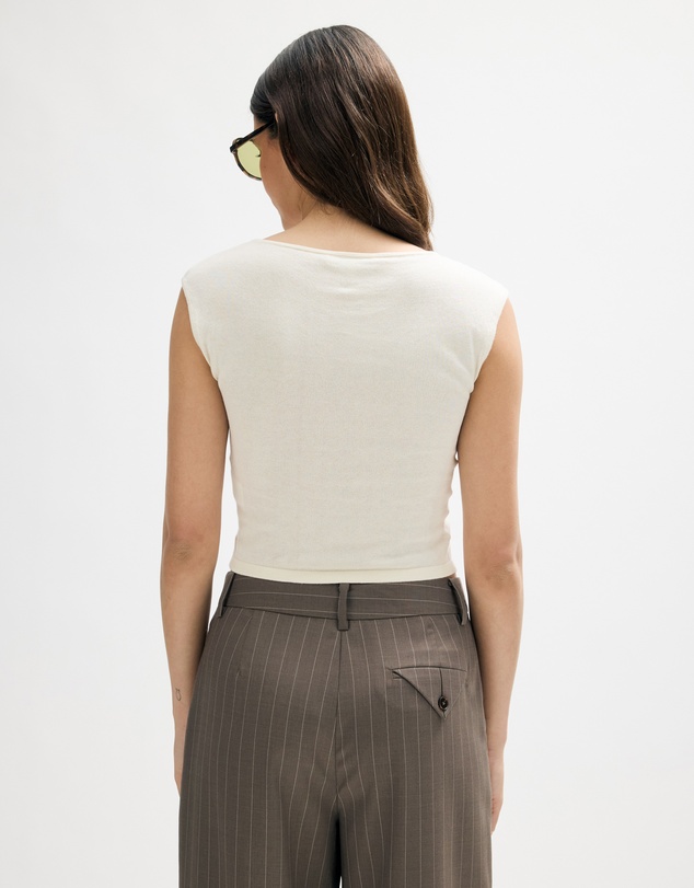 Minima Esenciales - Rhea Organic Cotton Pointelle Knit Tank