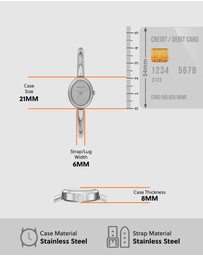 Michael Kors - Maude Silver Tone Analogue Watch